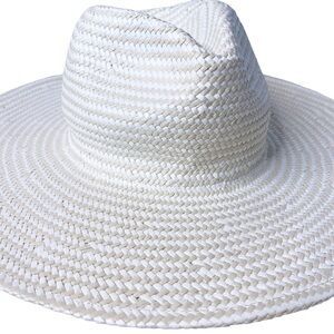 J. CREW Factory NWT Wide Brim Straw Woven Hat Size Small - Medium in Ivory
